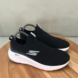 Skechers GOrun Elevate Black Slip On Sneakers Shoes Womens 8.5 Lightweight